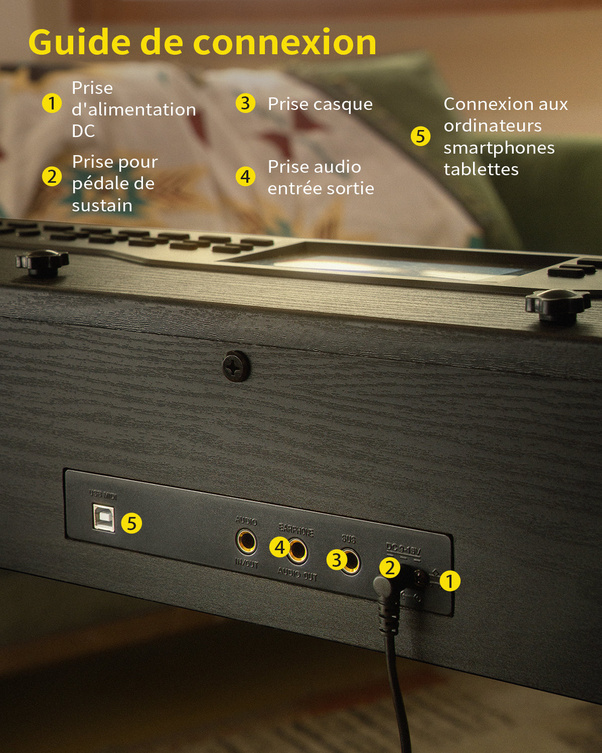 Donner DDP-95 lesté Piano numérique-Noir##