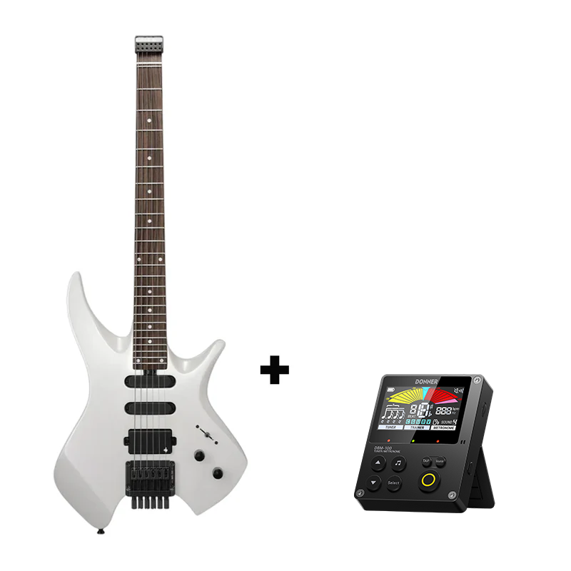 Donner NHL-500 Guitare Électrique Sans Tête-Blanc##