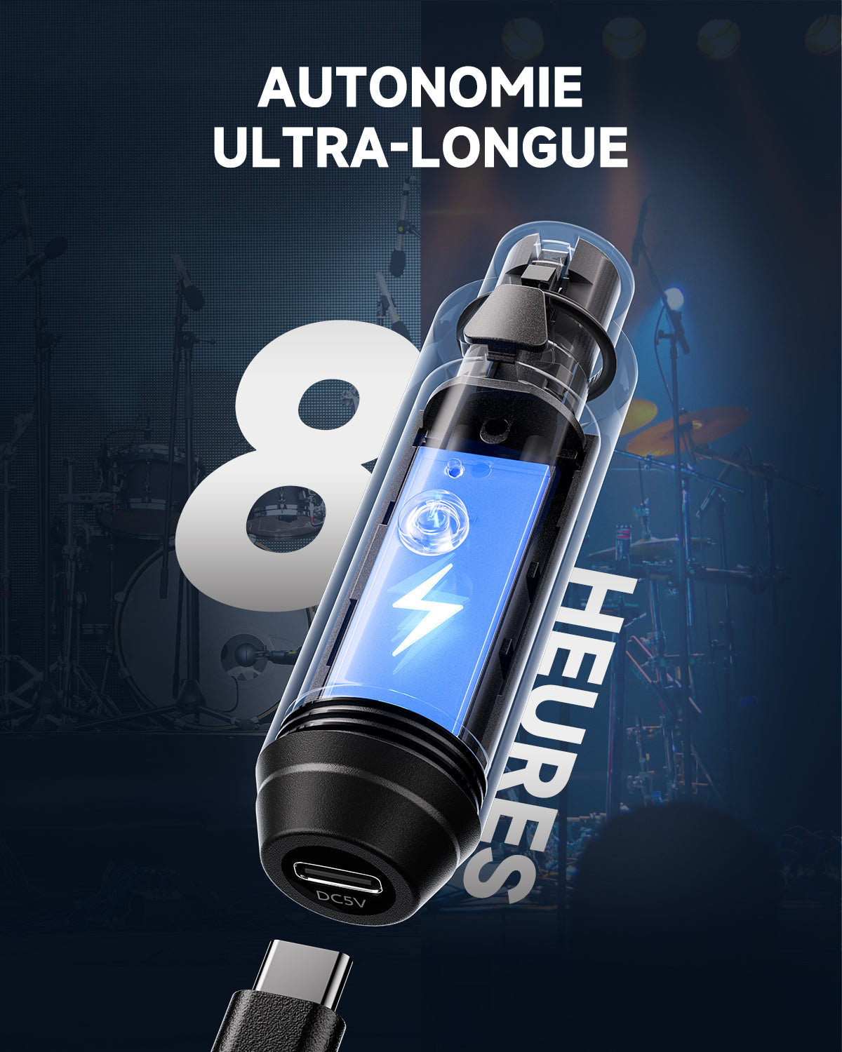 DONNER CV-2 Émetteur-récepteur pour micro sans fil double