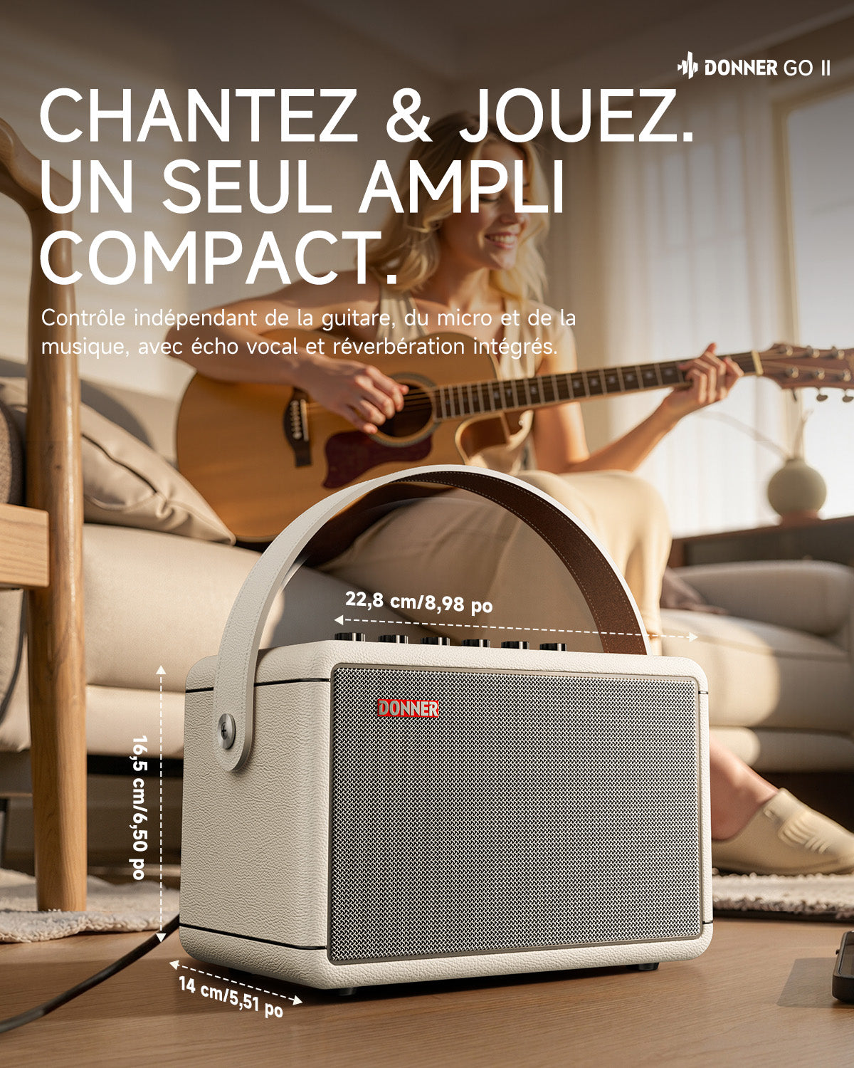 Donner Go ampli guitare-Donner Go II【Blanc】##
