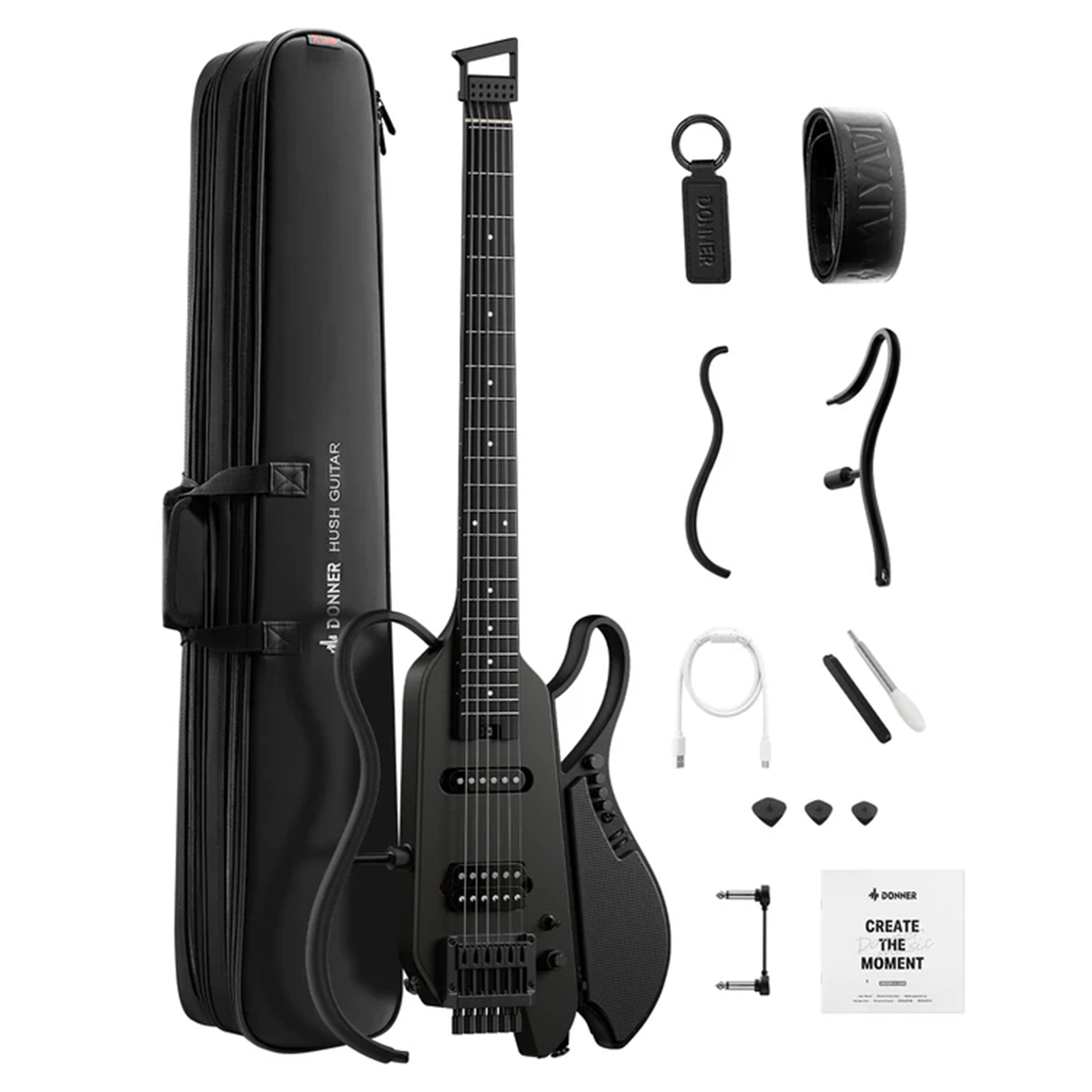 Donner HUSH X LIVE Guitare de voyage-Version MIYAVI##