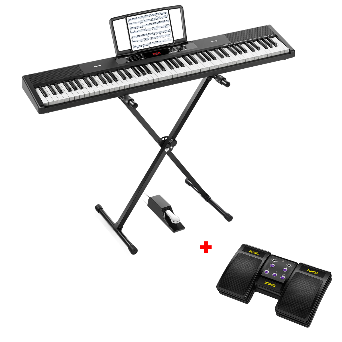 Donner DEP-07  Piano numérique portable semi-lesté à 88 touches