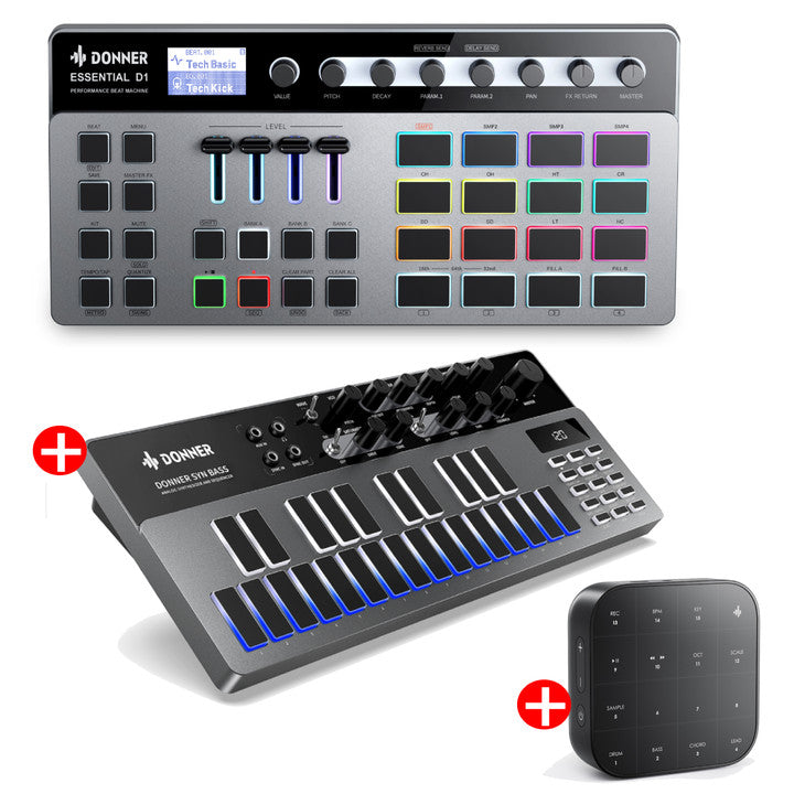 【Réduction de prix, limitée !】Donner Essential B1 Synthétiseur et Séquenceur Analogique de Basses