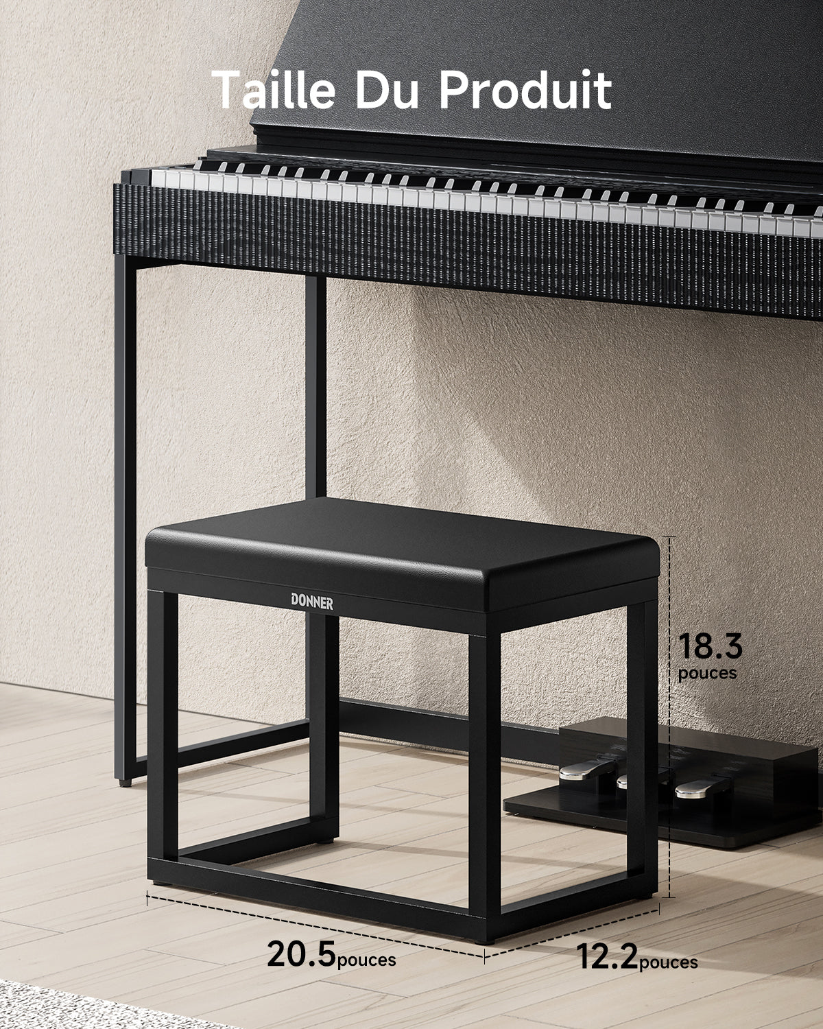 Donner DKB-200 Coussin Épais Banquette Piano