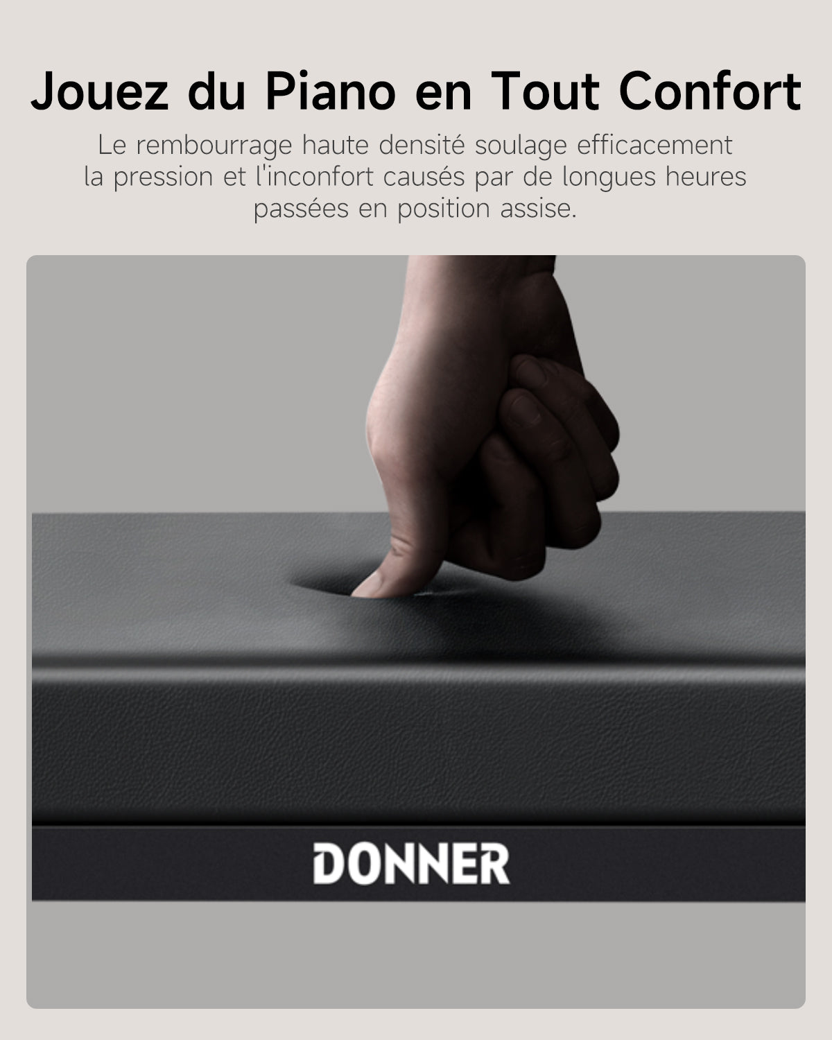 Donner DKB-200 Coussin Épais Banquette Piano