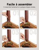 Banc de piano réglable en hauteur Donner, marron mat