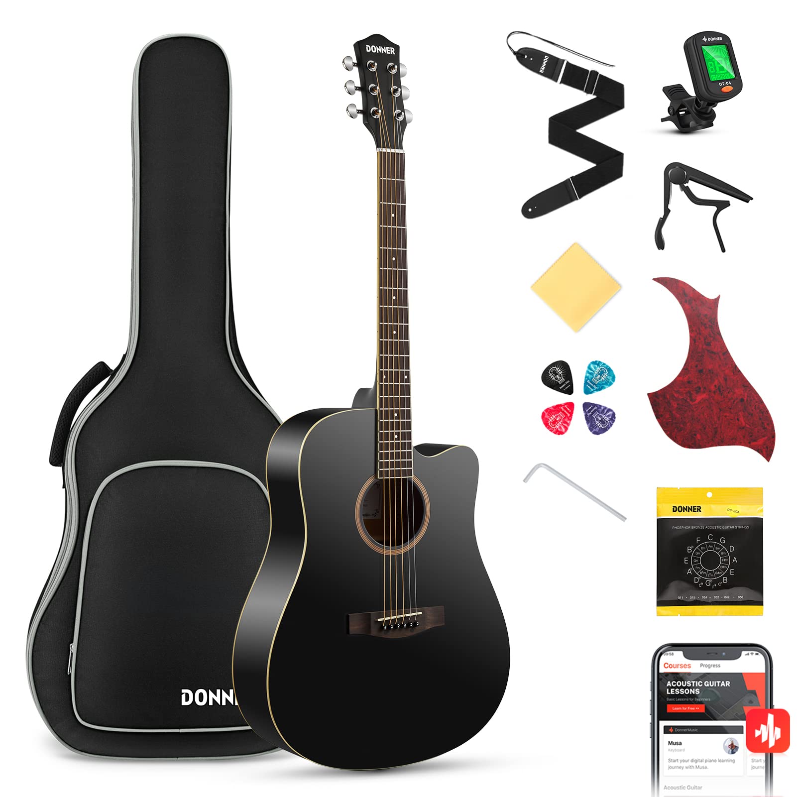 【当店一番人気】 Donner DAG-1CB Guitar Folk Inch 41 Guitar Acoustic 4/4 ギター