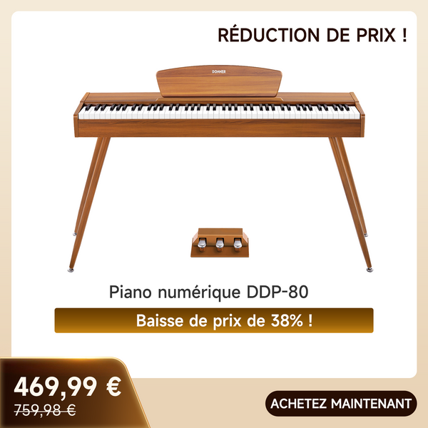 Donner DDP-80 Piano numérique domestique 88 touches Style boisé