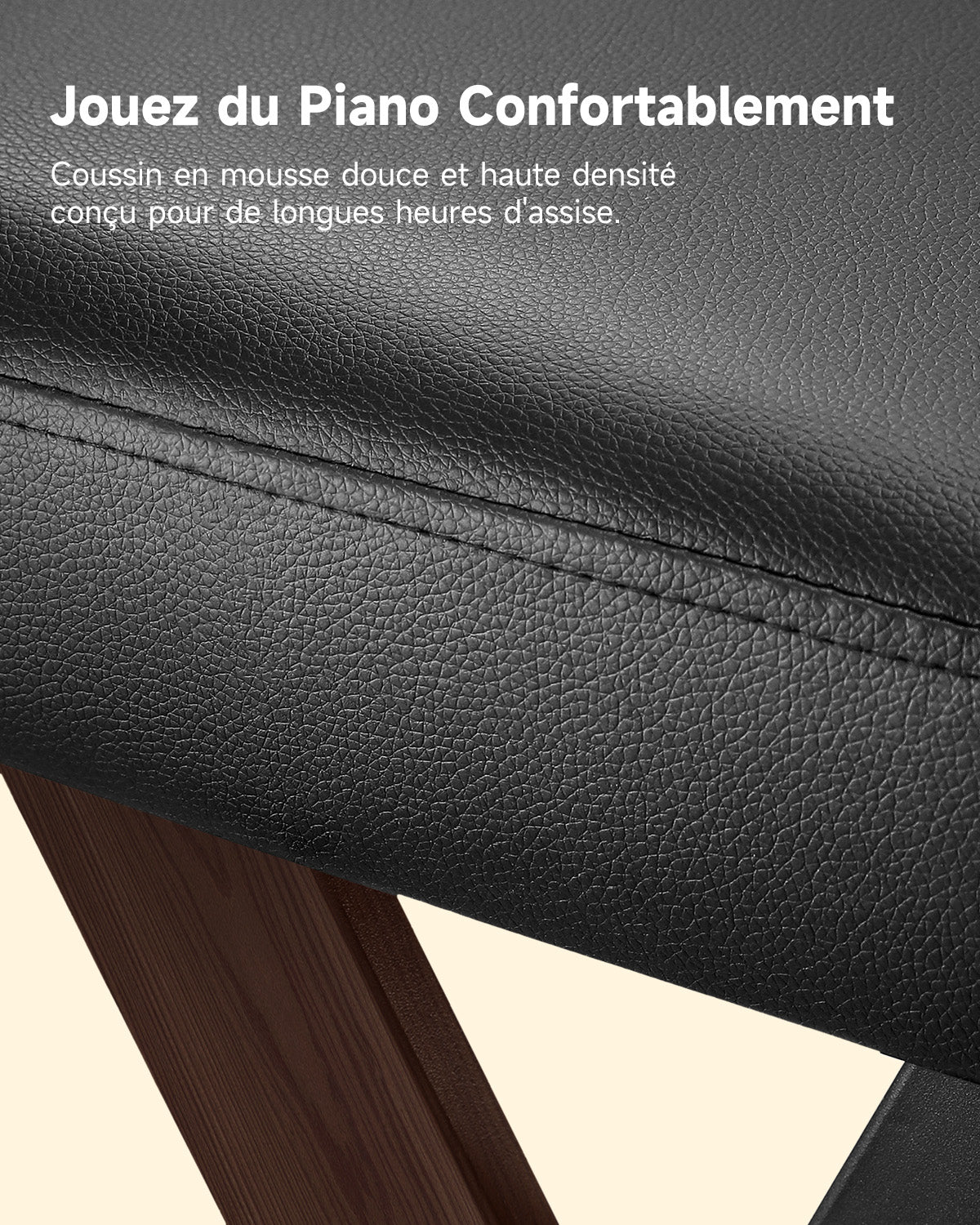 Donner DKB-300 Banquette Piano avec Coussin Épais-couleur noyer##