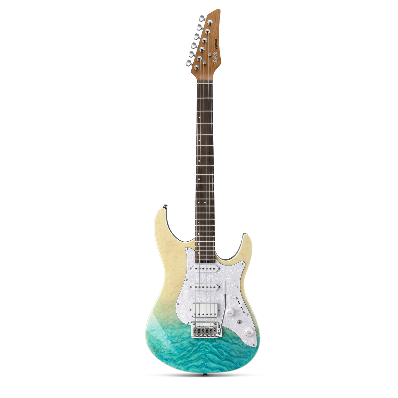 Guitare électrique double coupure Donner DST-550 Guitare Électrique-Littoral caribéen Gradation LR##