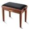 Banc de piano réglable en hauteur Donner, marron mat