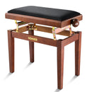 Banc de piano réglable en hauteur Donner, marron mat