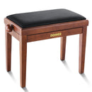 Banc de piano réglable en hauteur Donner, marron mat