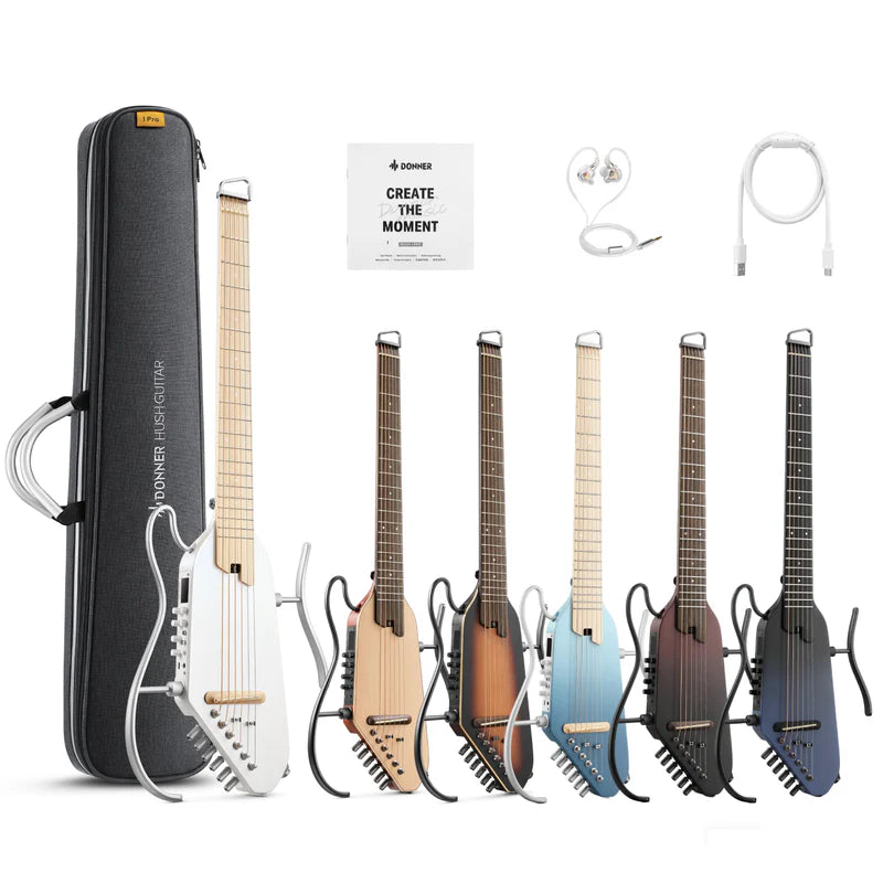 Donner HUSH I PRO Electro-Acoustique Guitare Voyageuse