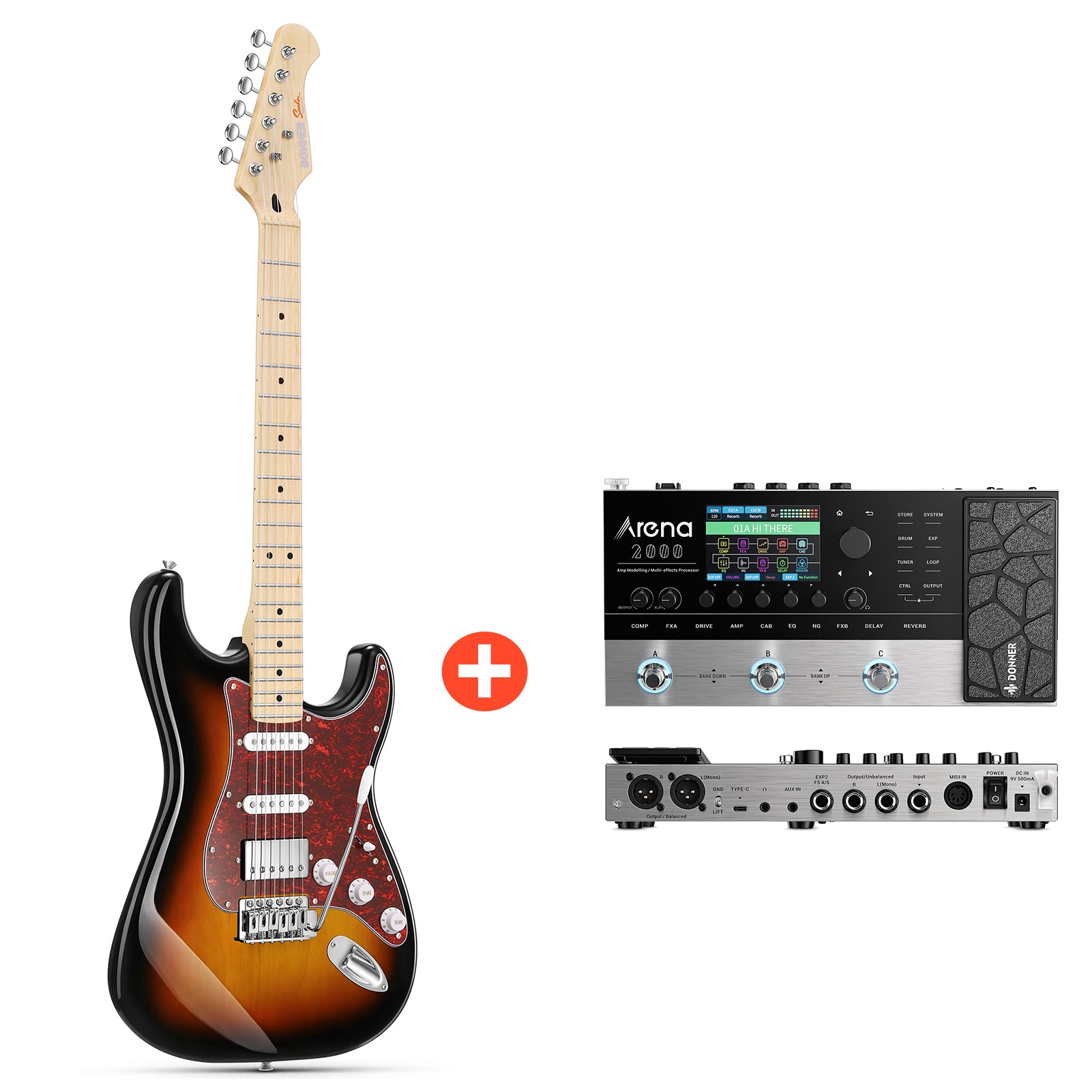 DST-152 Electric Guitar with Amp and Bag | HSS Pickups & Coil
