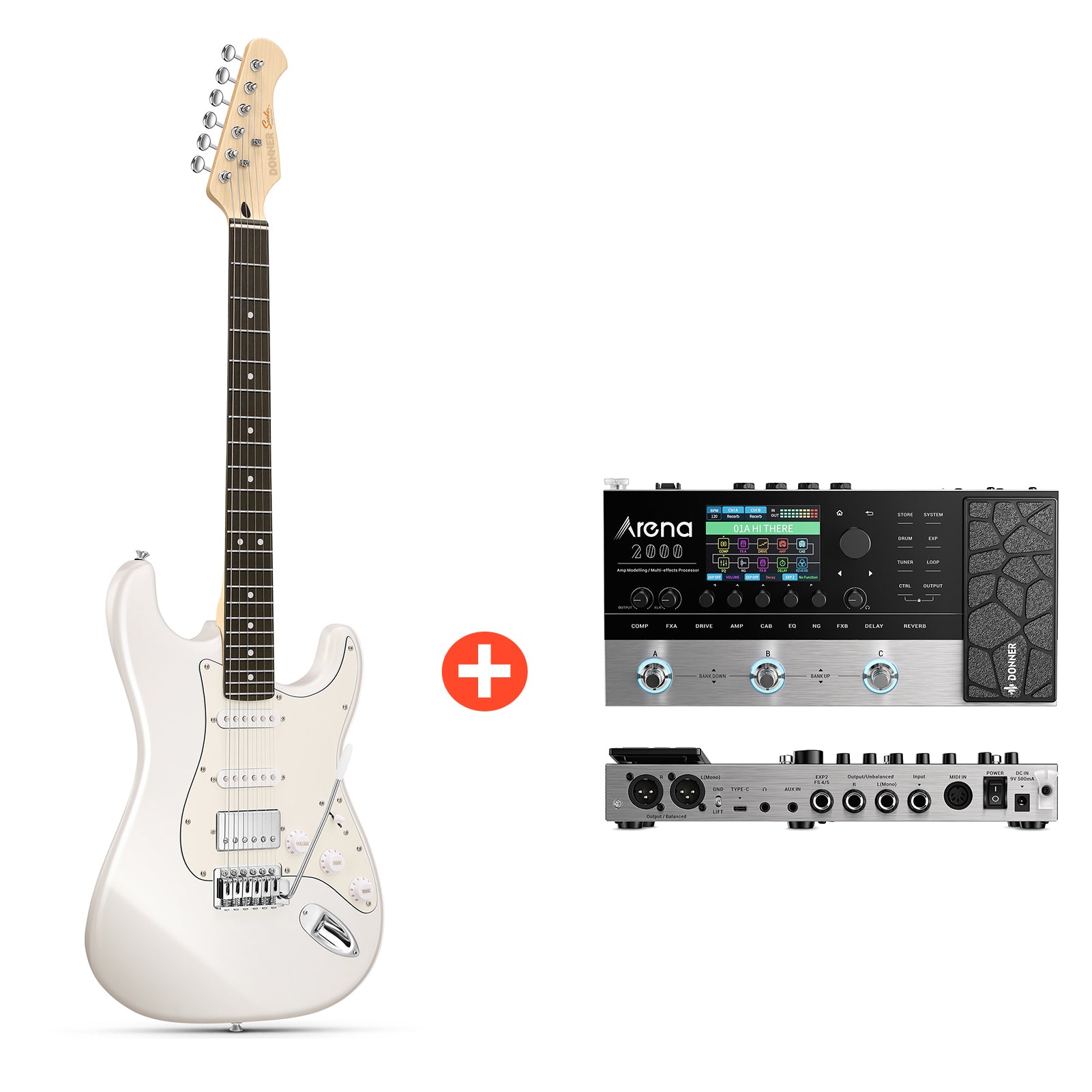 DST-152 Electric Guitar with Amp and Bag | HSS Pickups & Coil