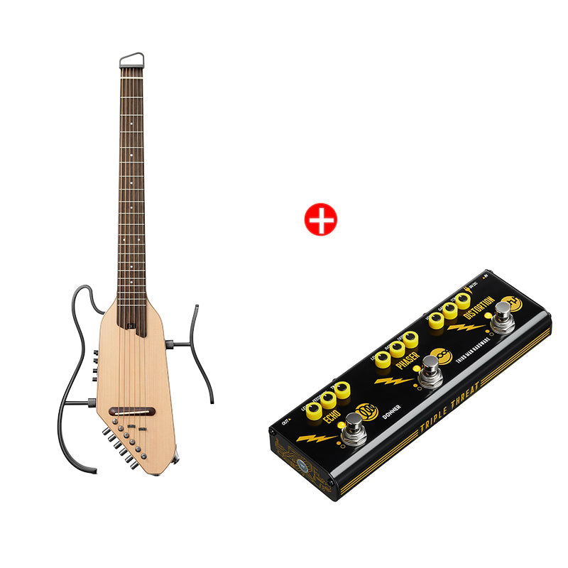 Donner HUSH™ I PRO Electro-Acoustique Guitare Voyageuse-Naturel##