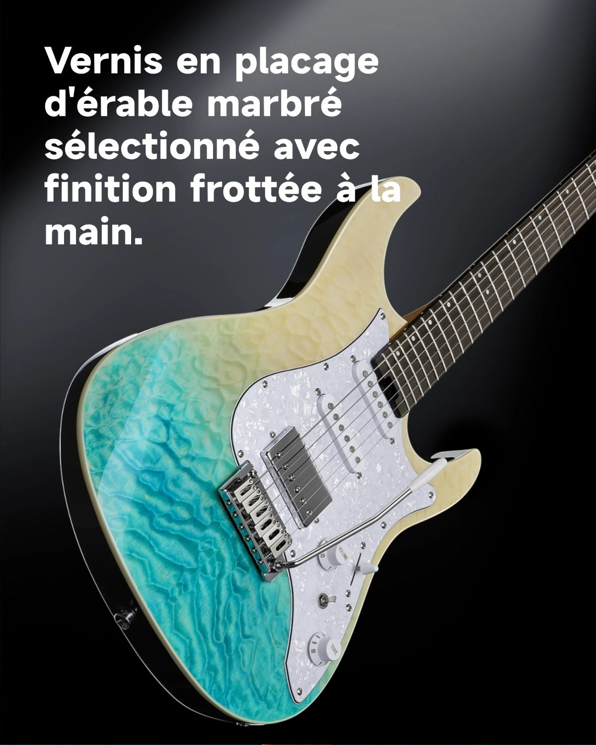 Guitare électrique double coupure Donner DST-550 Guitare Électrique-Littoral caribéen Gradation LR##