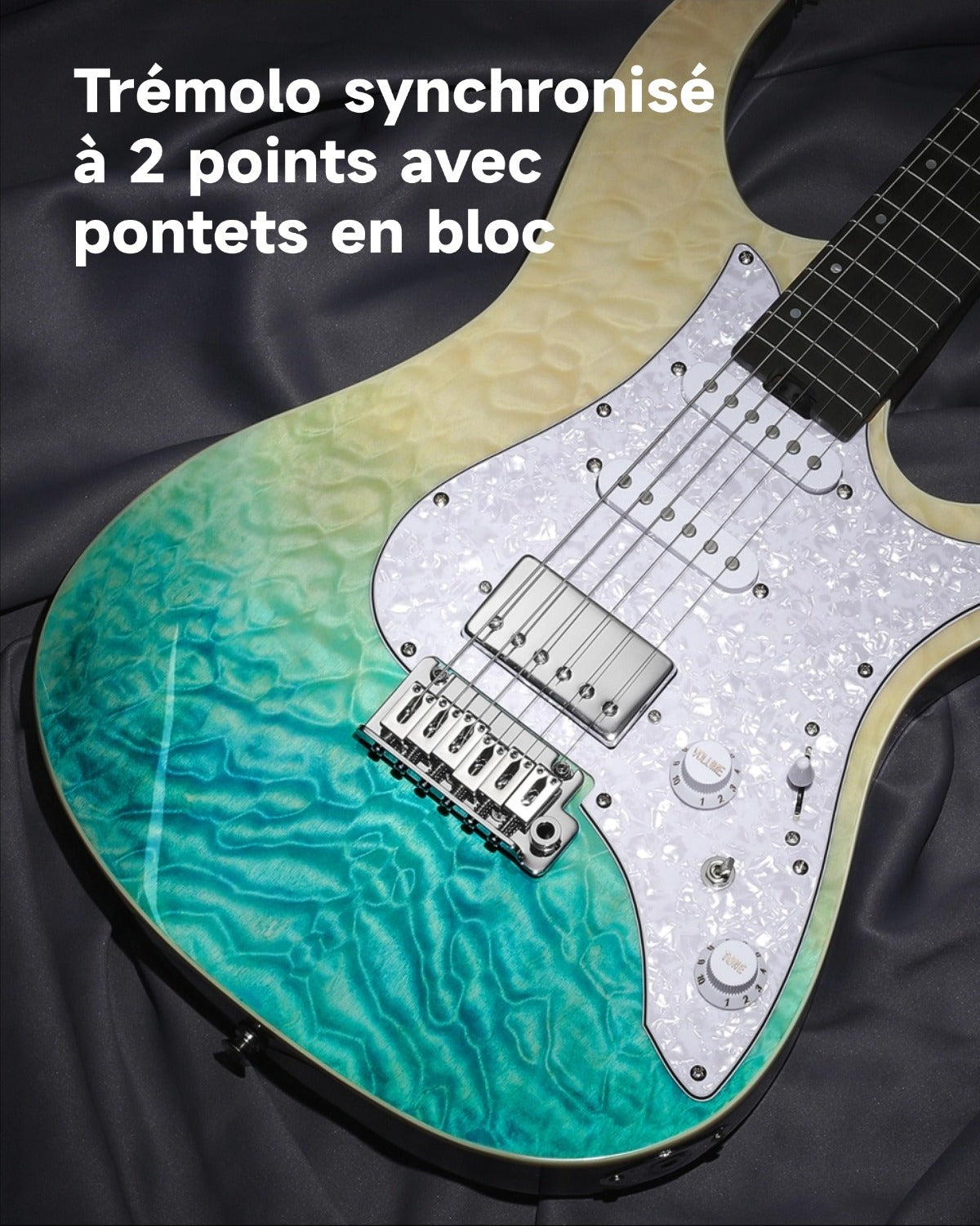 Guitare électrique double coupure Donner DST-550 Guitare Électrique-Littoral caribéen Gradation LR##