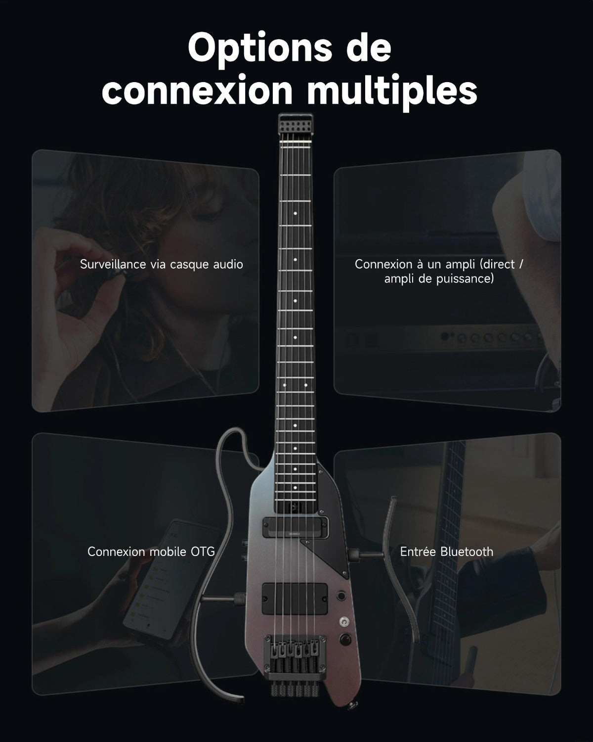 HUSH X PRO Electric Guitar with Multi-Effects and 7 Sound