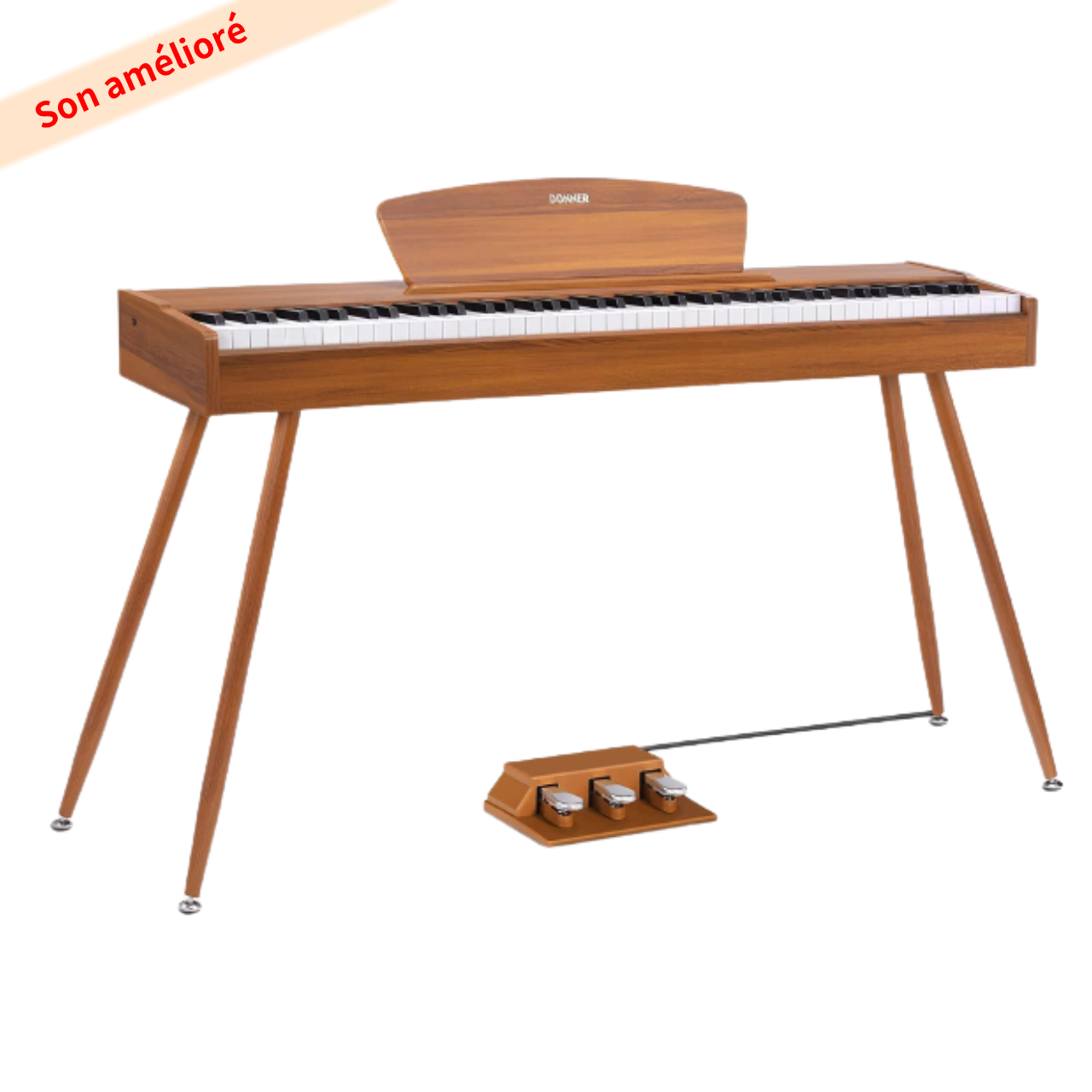 Donner DDP-80 Motif de Bois Piano Numérique-Son amélioré##