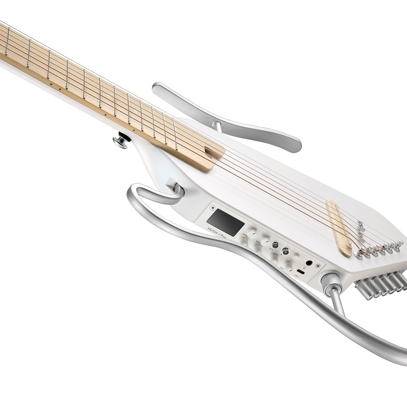 Donner HUSH™ I PRO Electro-Acoustique Guitare Voyageuse-Blanc##