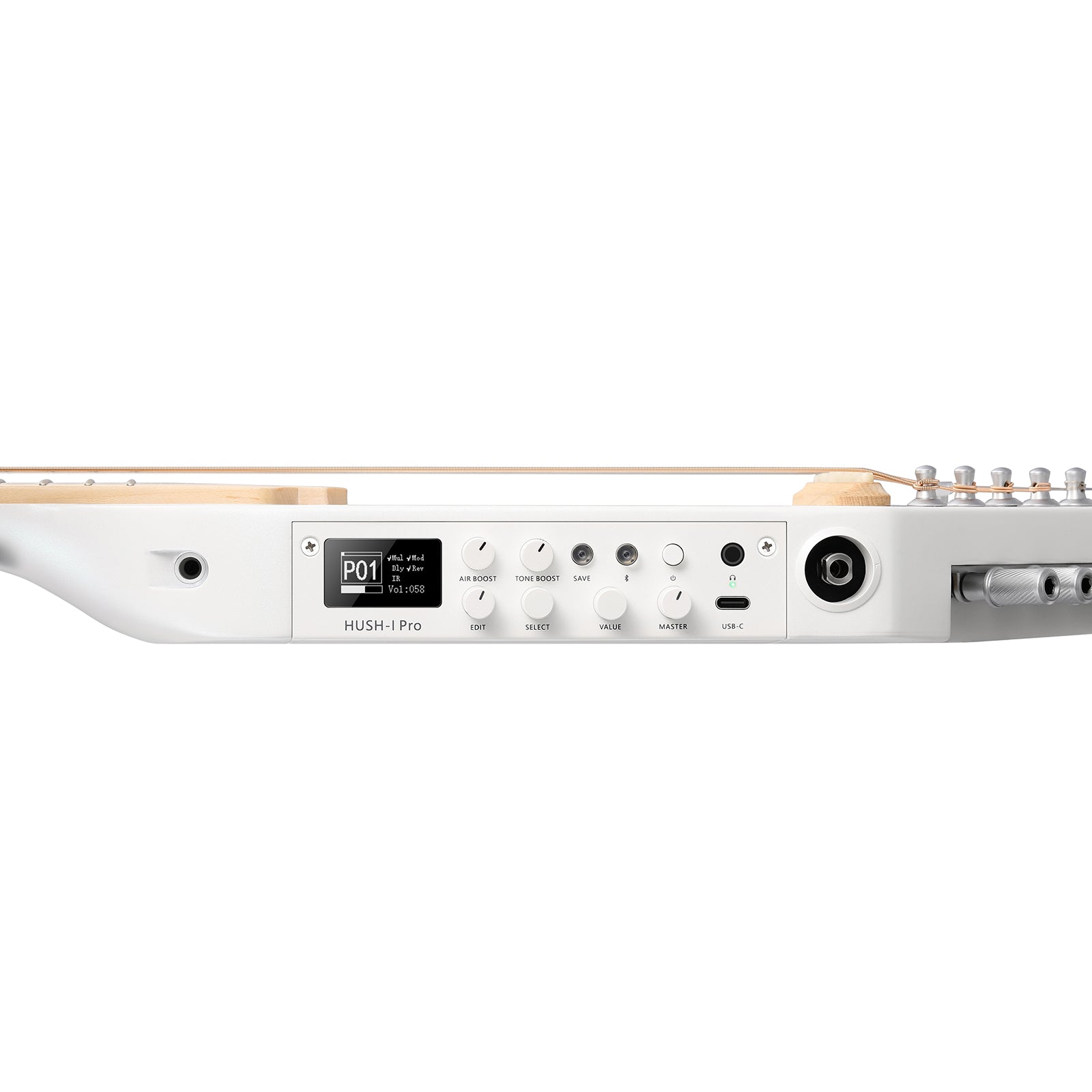 Donner HUSH™ I PRO Electro-Acoustique Guitare Voyageuse-Blanc##