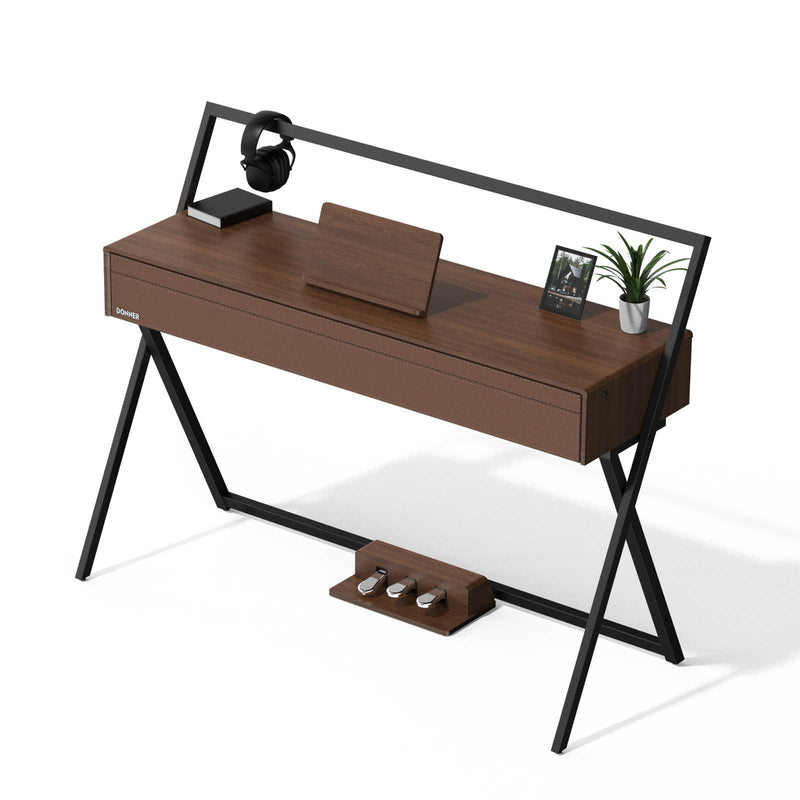 Piano numérique domestique DONNER OURA™ R400 88 touches, grain de bois noir