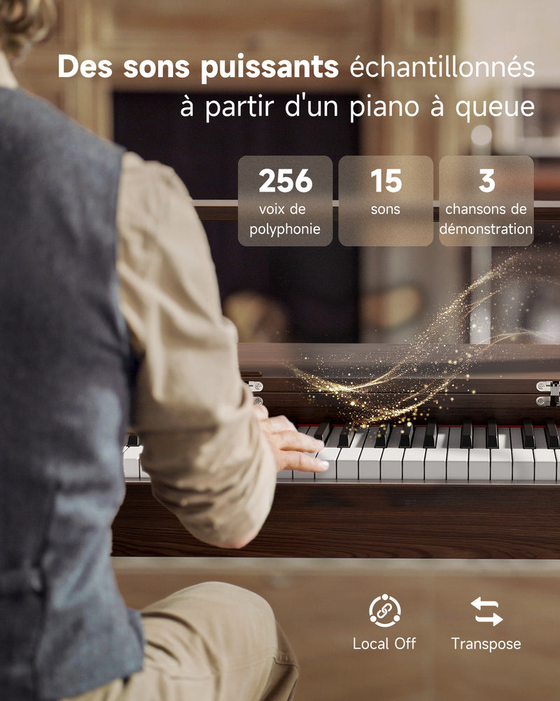 【PRÉ-VENTE】Piano numérique domestique Donner OURA™ R300 à 88 touches - Expédition le 29 mars