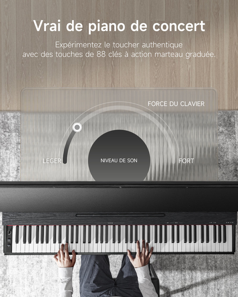 Piano numérique domestique Donner OURA™ S300 à 88 touches