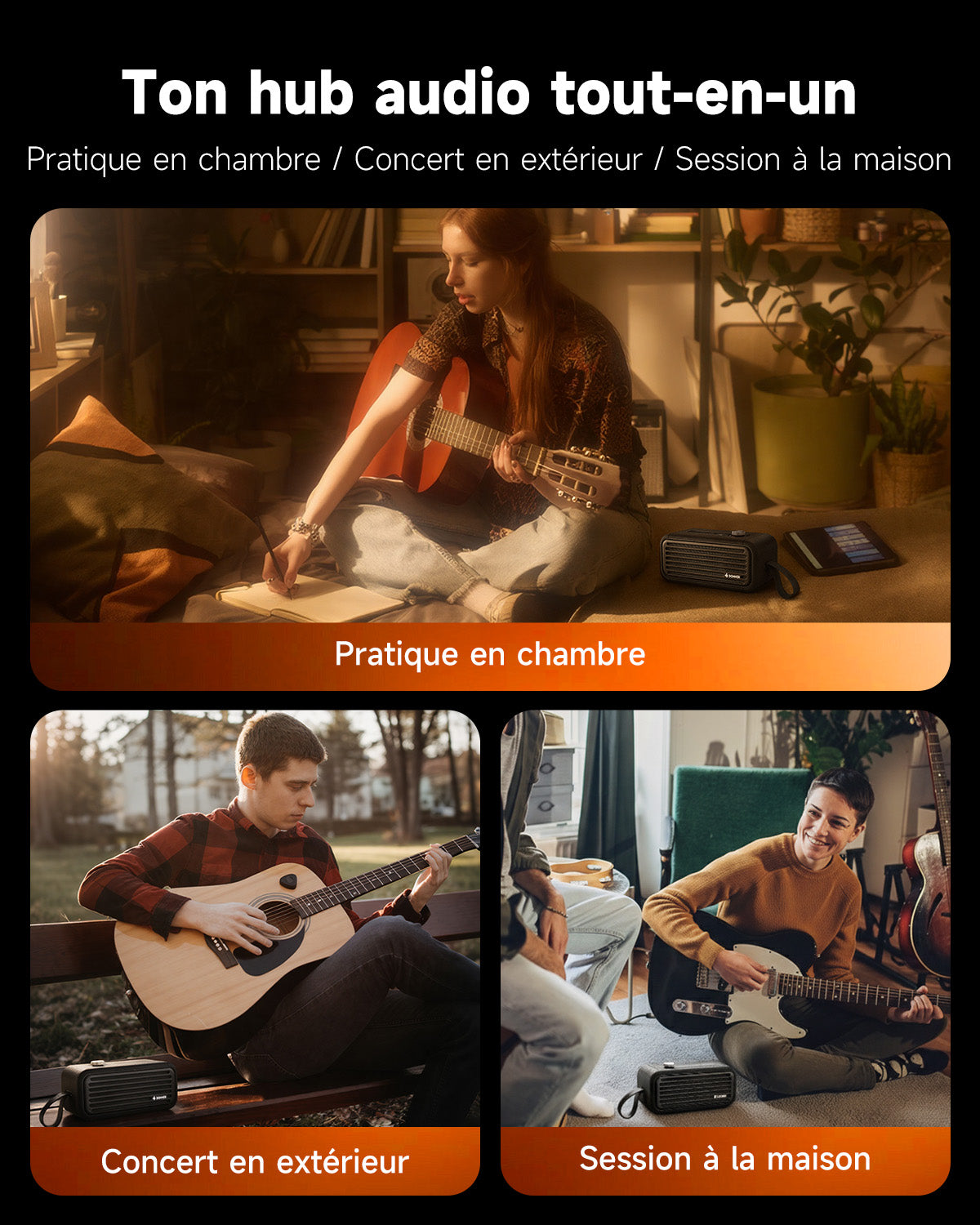 Donner Go amplificateur pour guitare électrique Noir