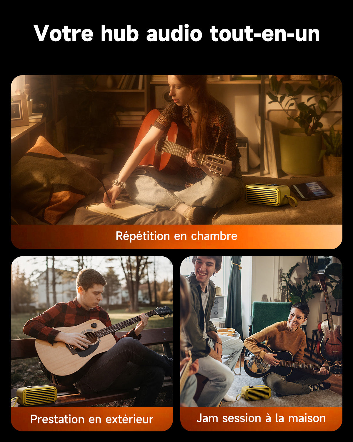 Donner Go amplificateur pour guitare électrique-Donner Go【Jaune】##