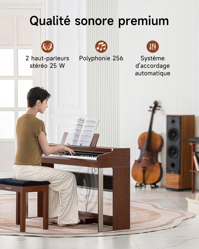 【Pré-vente】Piano numérique pondéré à clavier marteau 88 touches Donner DDP-200 PRO Standard - Expédition le 6 décembre