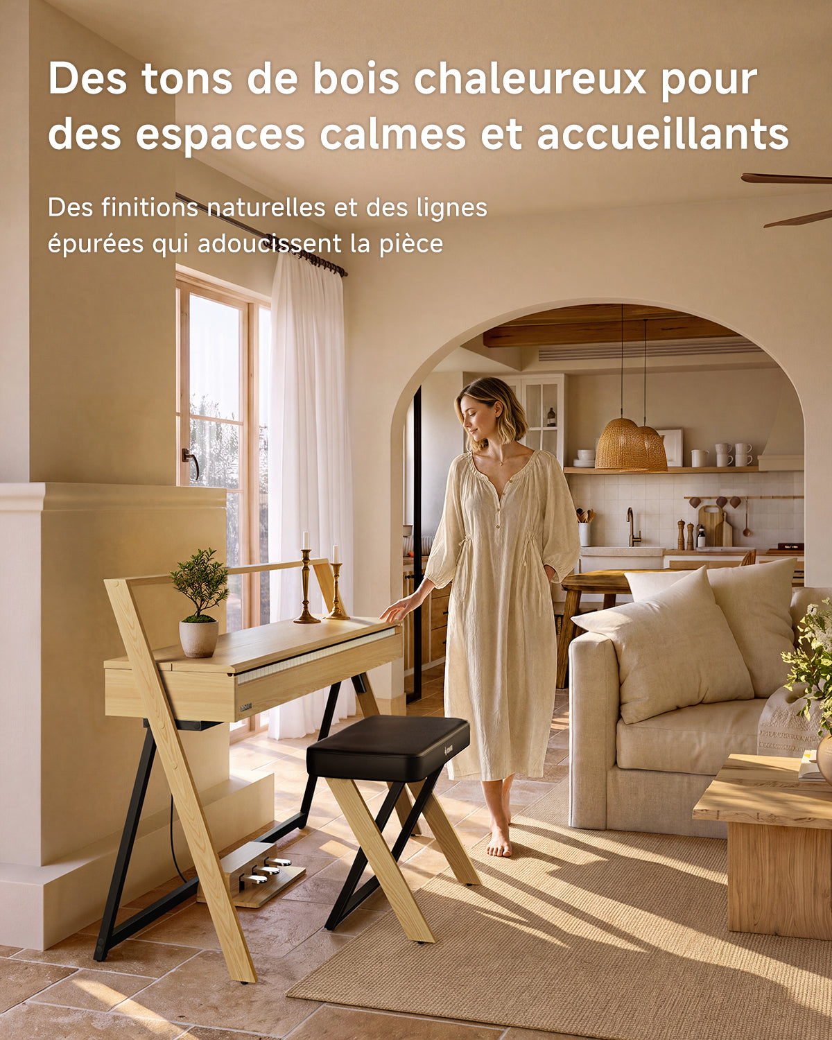 Donner OURA™ R300 Professionnel Piano Numérique-Bois clair##