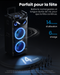 Moukey MTs210-1 Portable Dual Woofer Bluetooth Speaker with 2 Wireless Microphones