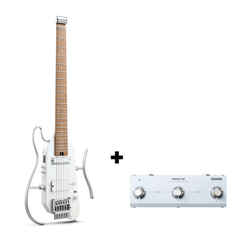 Donner HUSH X™ PRO Guitare Électrique-Blanc##