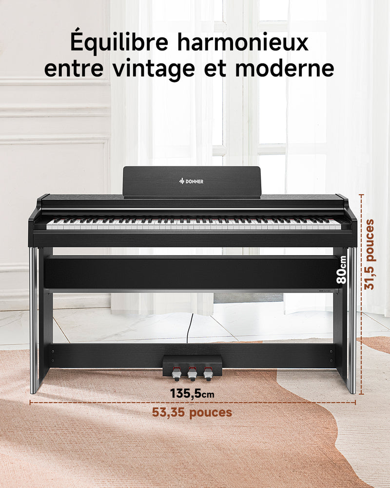 【Pré-vente】Piano numérique pondéré à clavier marteau 88 touches Donner DDP-200 PRO Standard - Expédition le 6 décembre