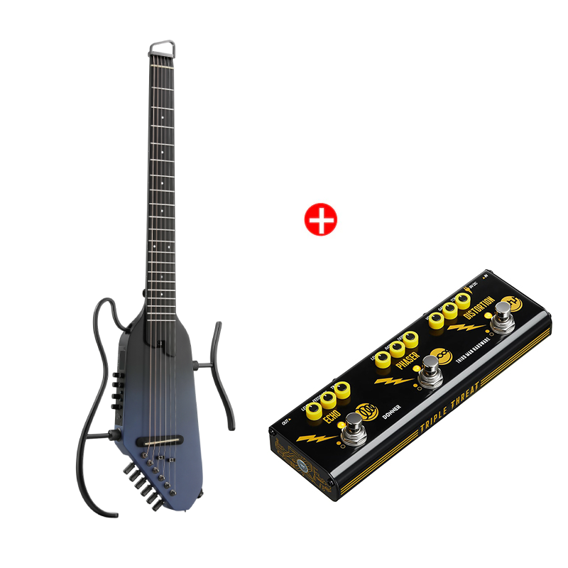 Donner HUSH™ I PRO Electro-Acoustique Guitare Voyageuse-Noir Space Fly##