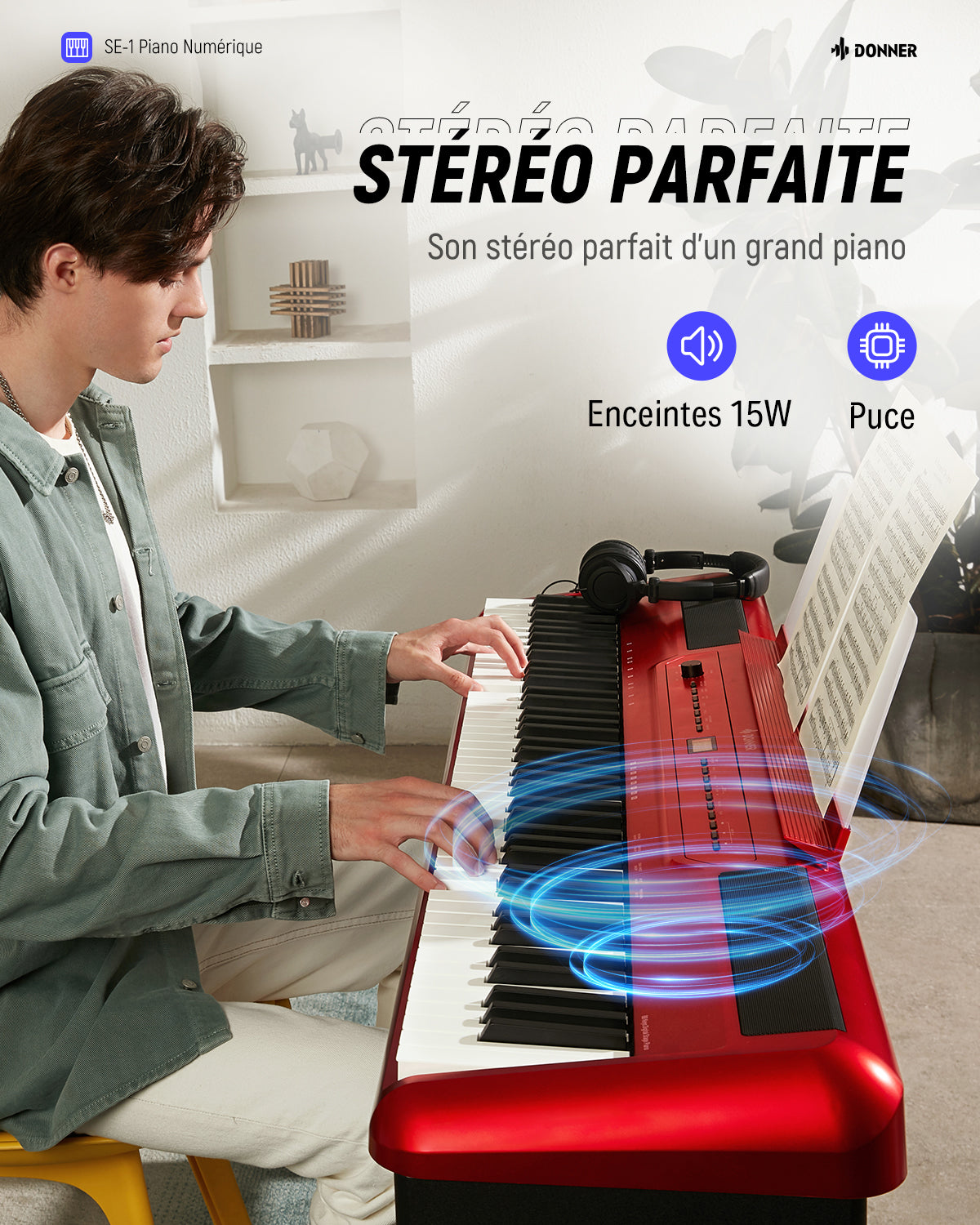 Donner SE-1 Piano Numérique 88 Touches Toucher Lourd