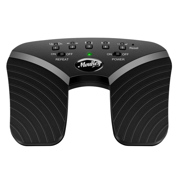 Moukey Wireless Page Turner Pedals for Tablets and iPads Black