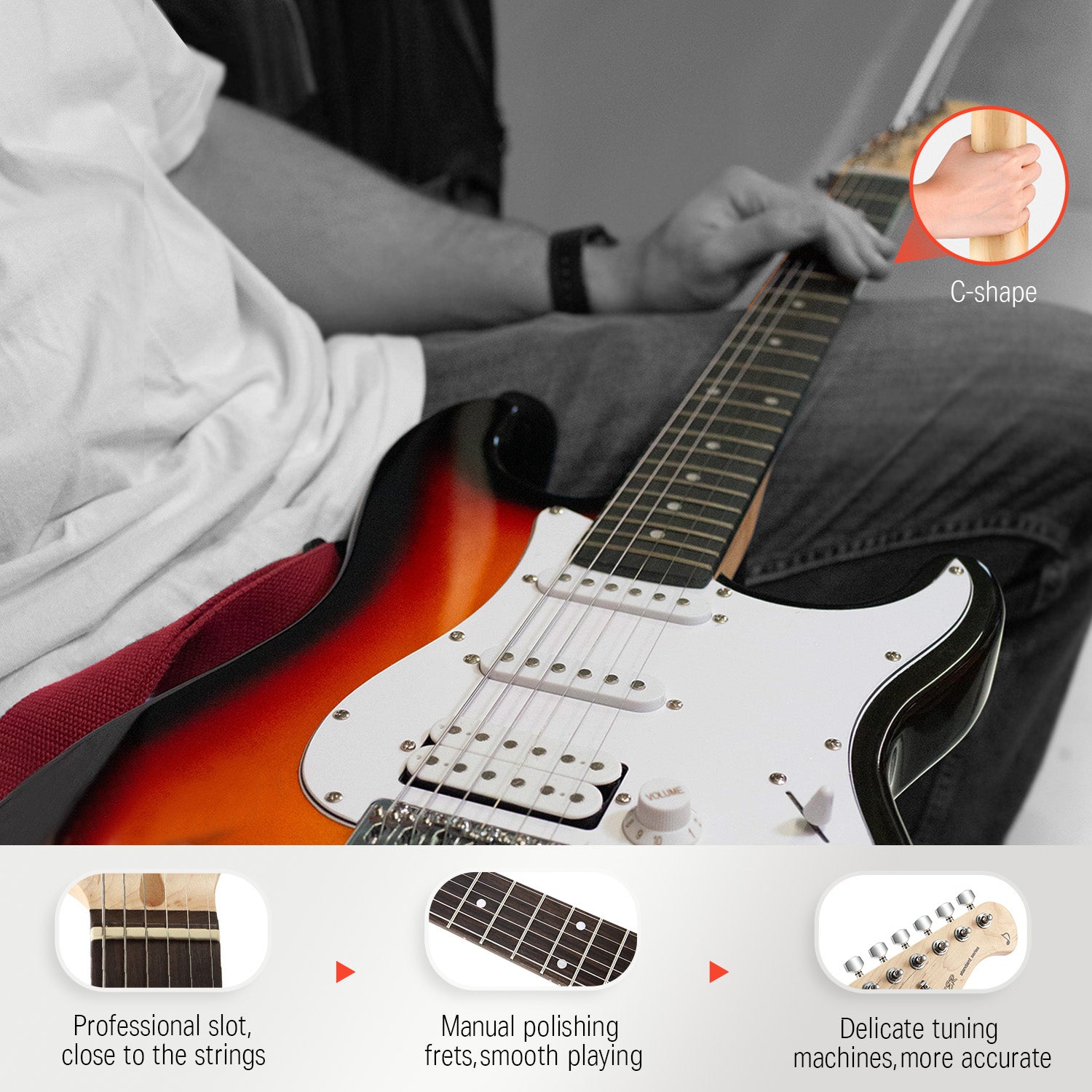 Donner DST-100 Débutant Guitare Électrique Kit