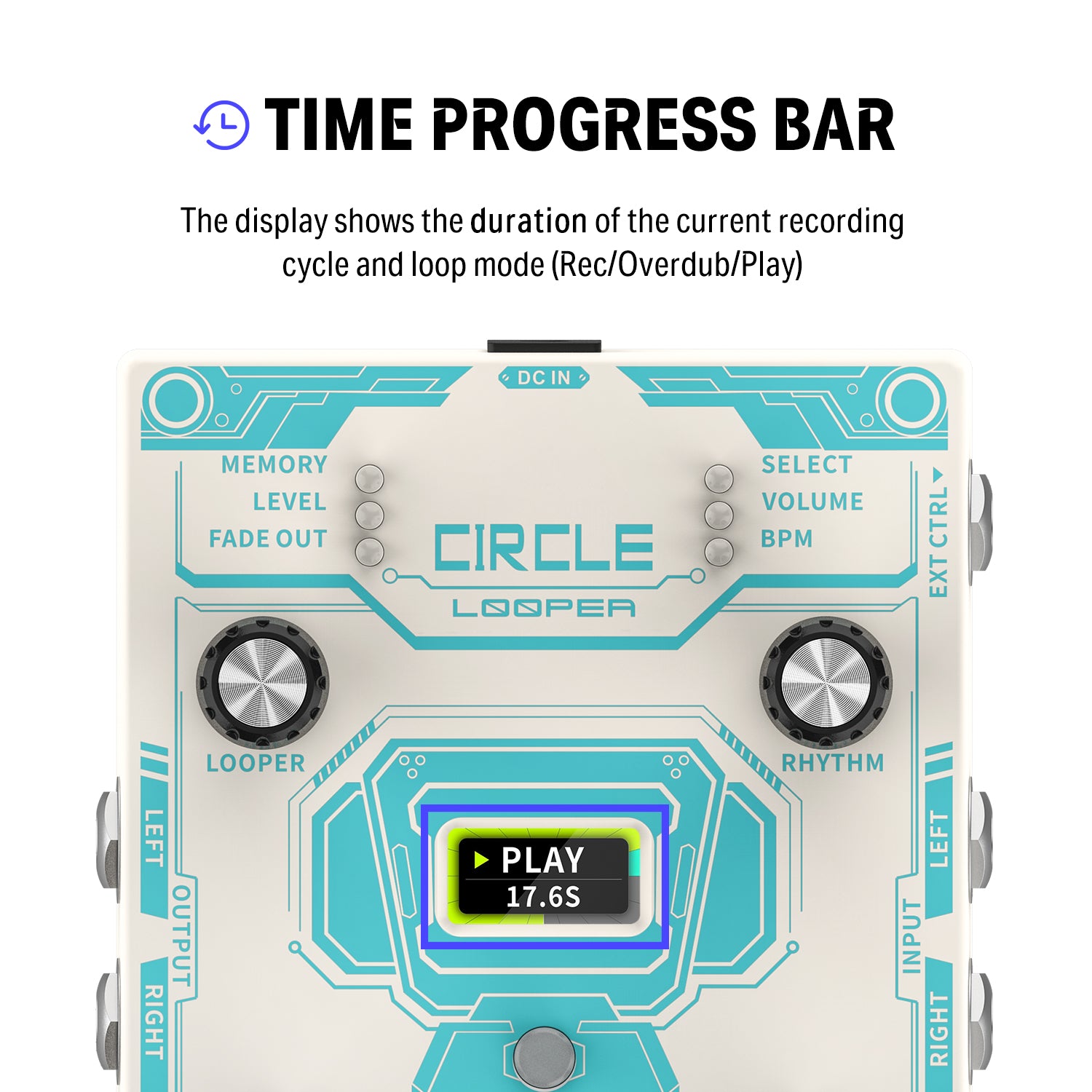 Donner Circle Looper pédale d'effet pour guitare