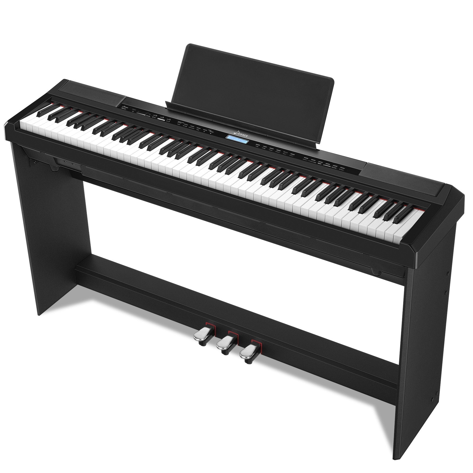 DEP-20 88-Key Digital Piano with Stand and 3-Pedal Unit -Donner