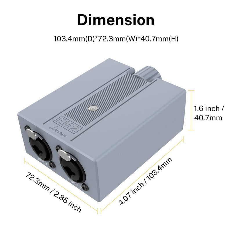 Donner Rechargeable Portable Personal in-Ear Monitor Amplifier Analog Headphone Amplifier