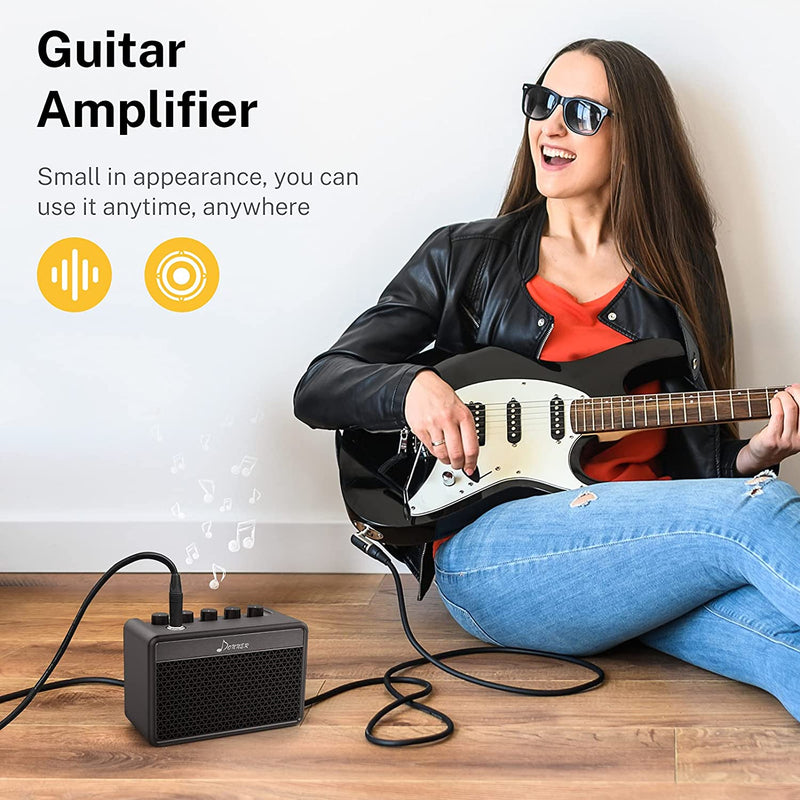 Donner Mini Guitar Amp Small Electric Guitar Amplifier 5W Portable For Desktop Practice with a retro British tone DA-10