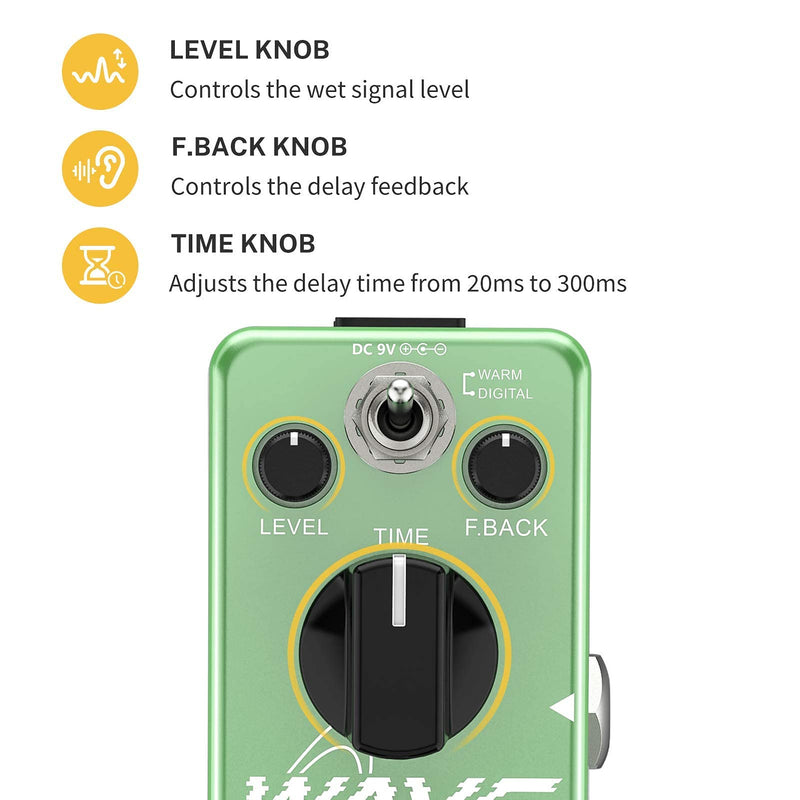 Donner Wave Delay Guitar Effect Pedal